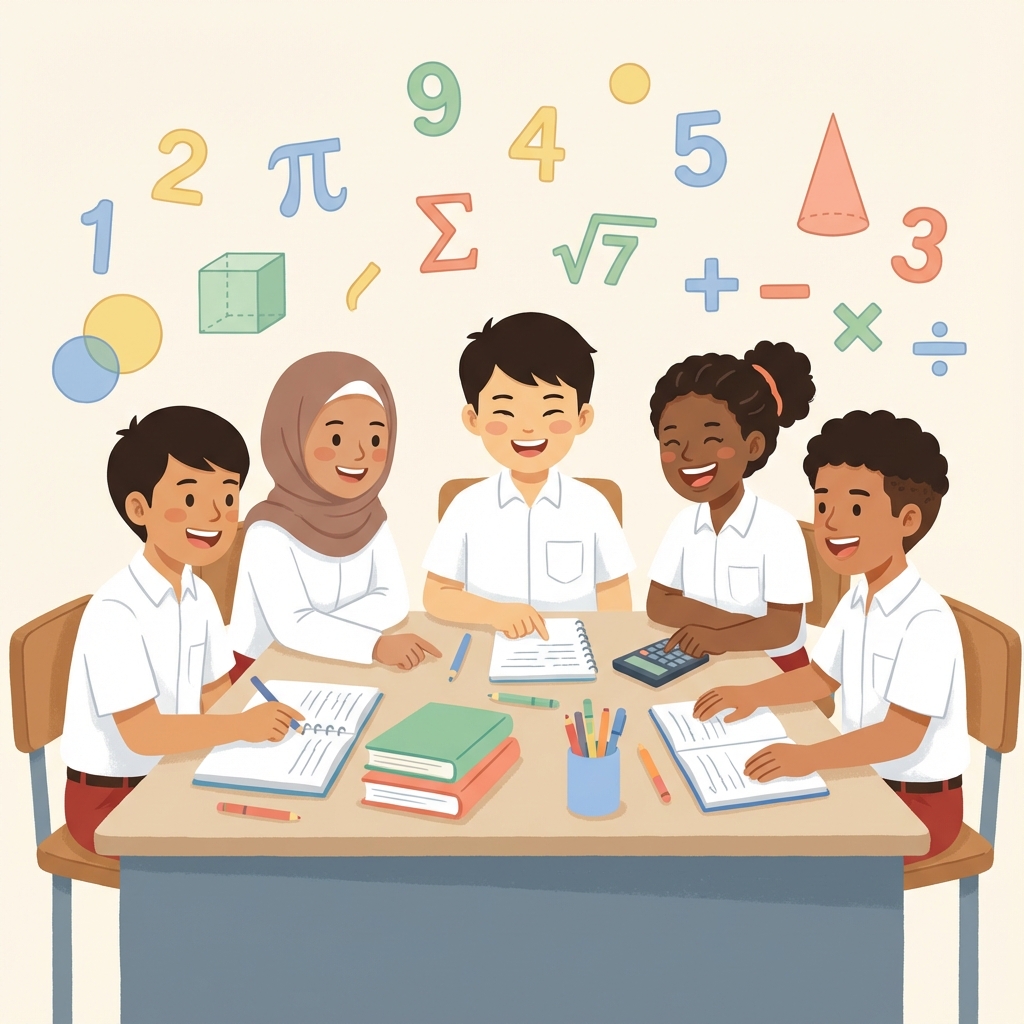 Anak belajar matematika